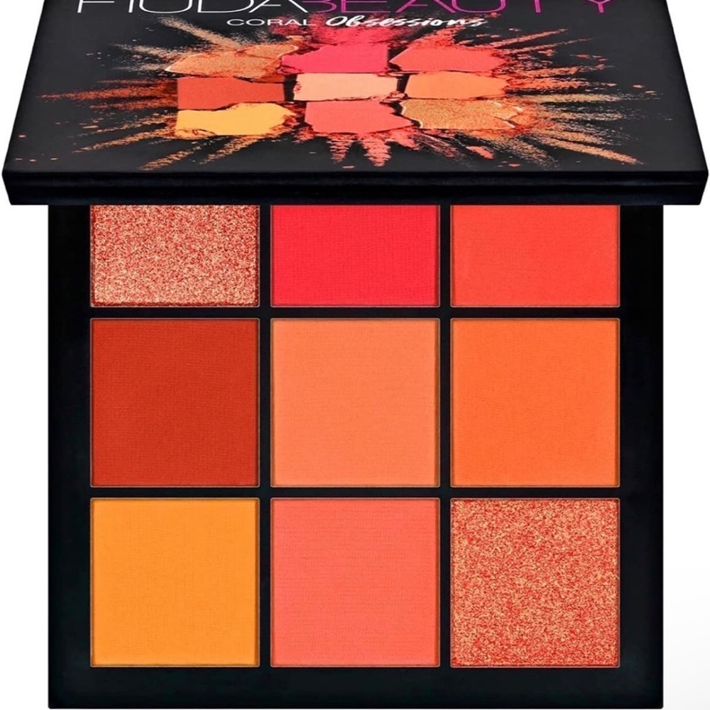 🌿 HUDA BEAUTY Coral Obsessions Palette - Picture 4 of 12